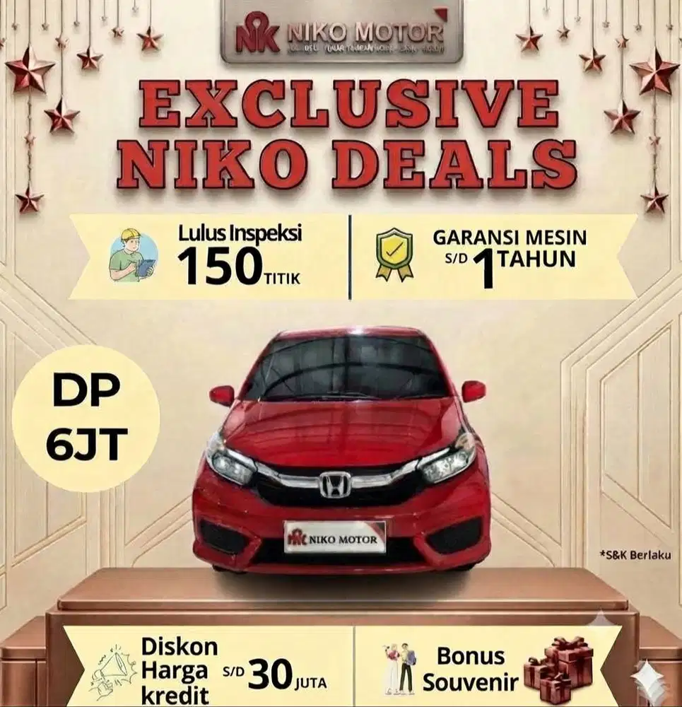 (ANTIK KM58RB) NEW BRIO S 2018 MT :2017|2019