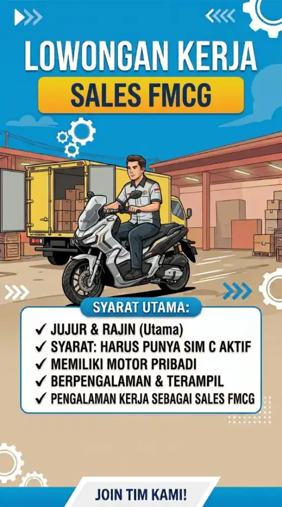 Dibutuhkan Sales FMCG (AMDK)