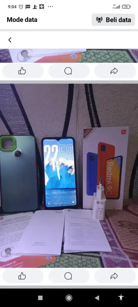 Jual hp xiomi redmi 9c  ram 4/64