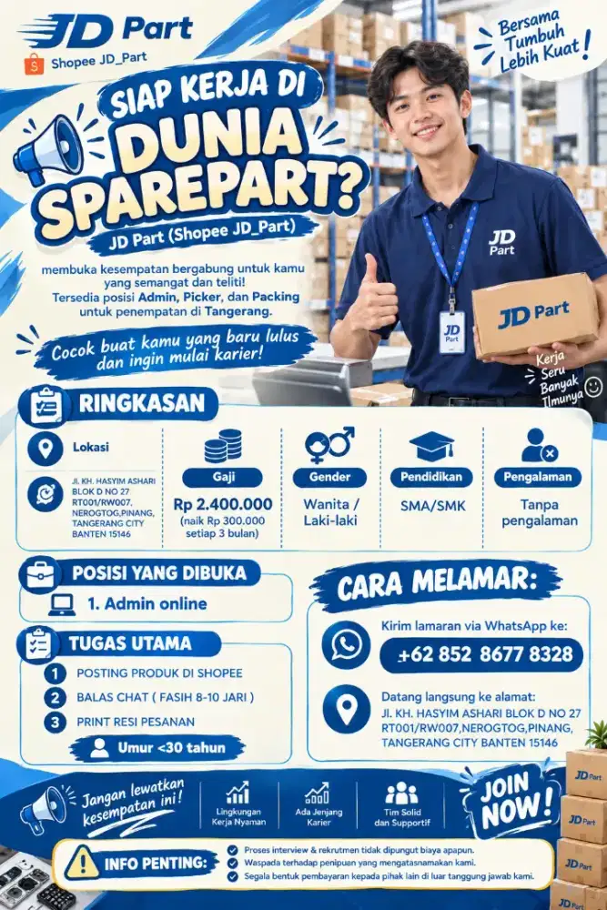 REKRUT ADMIN ONLINE SHOP