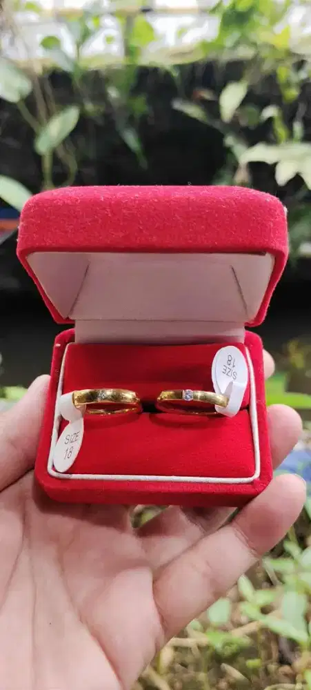 Cincin couple titanium anti luntur