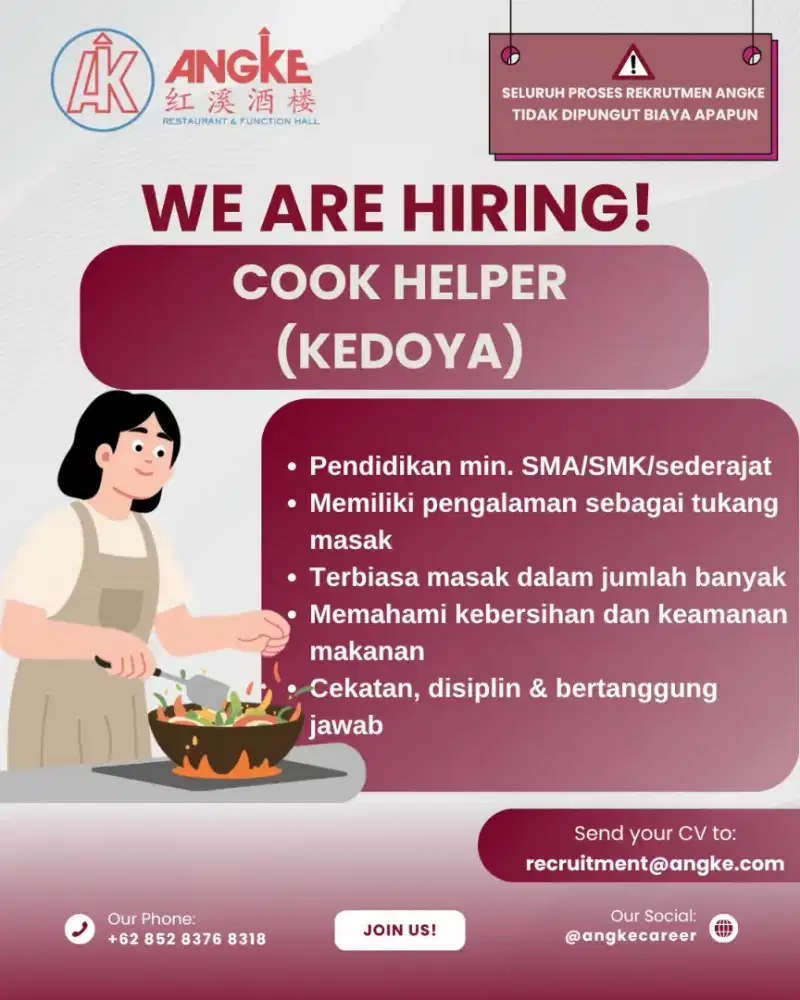 LOKER JURU MASAK