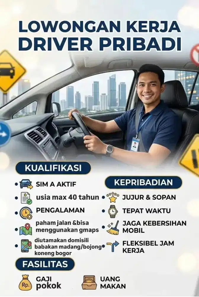 Lowongan kerja supir pribadi daerah babakan madang