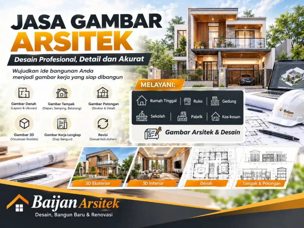 JASA DESAIN, GAMBAR ARSITEK, Kontraktor Bangunan dan Renovasi Rumah