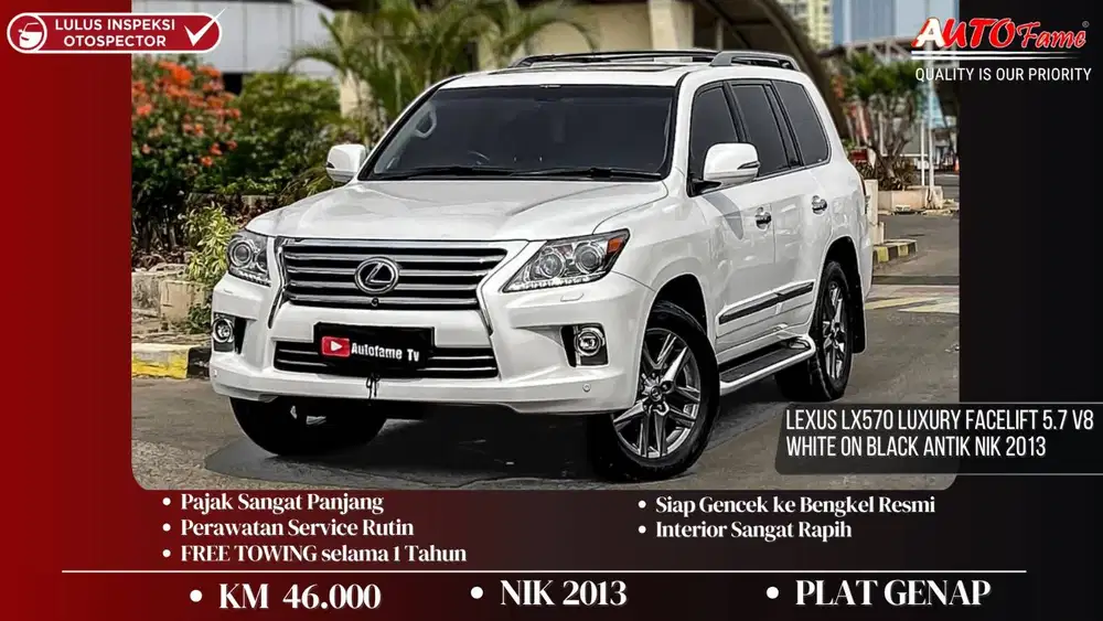 KM46RB Lexus LX570 Luxury Facelift 5.7 V8 White On Black Antik 2013