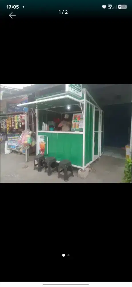 Dijual booth container bekas pakai 4bulan