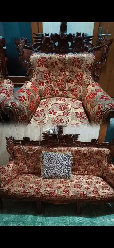 1 set kursi jati garuda
