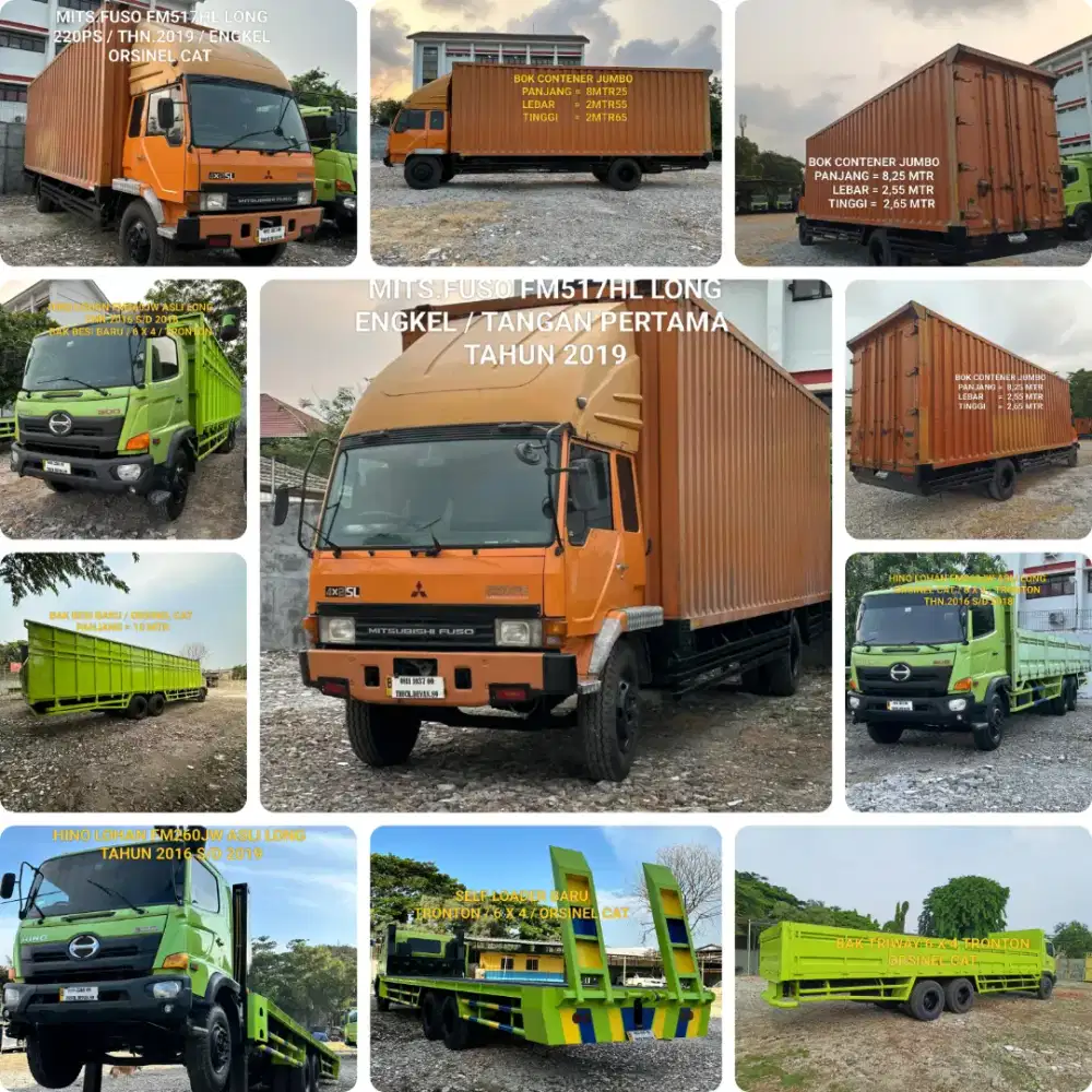MITS.FUSO FM517HL LONG ENGKEL BOK CONTENER JUMBO ORSINEL CAT SIAP JLN