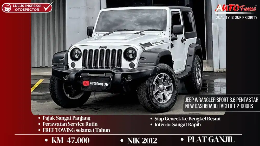 KM47RB Jeep Wrangler Sport 3.6 Pentastar New Dashboard Facelift 2012