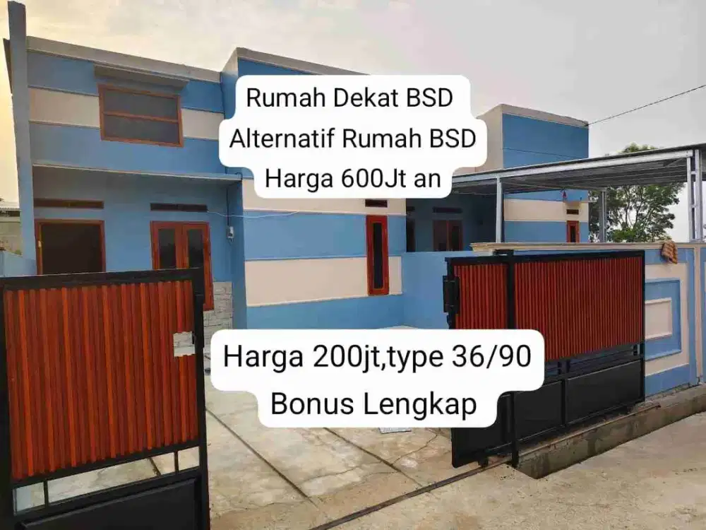 Dijual Rumah 200 Jt Type 36/90 Tanah Luas 90m2 - 5 Menit Jalan Kaki ke Stasiun Cilejit Bonus Lengkap