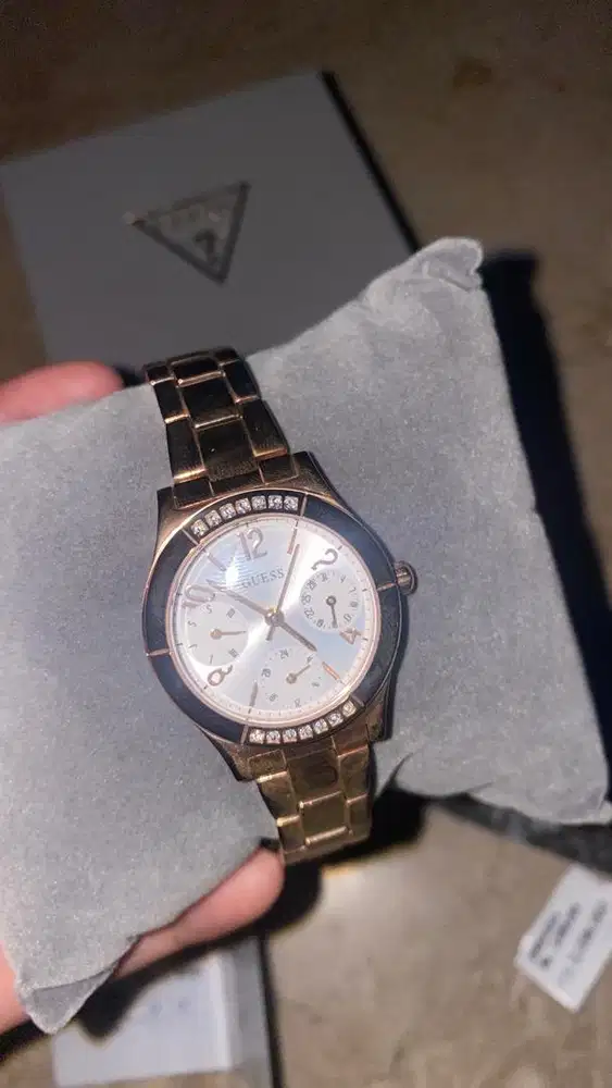 jam tangan guess ori wanita gold mewah