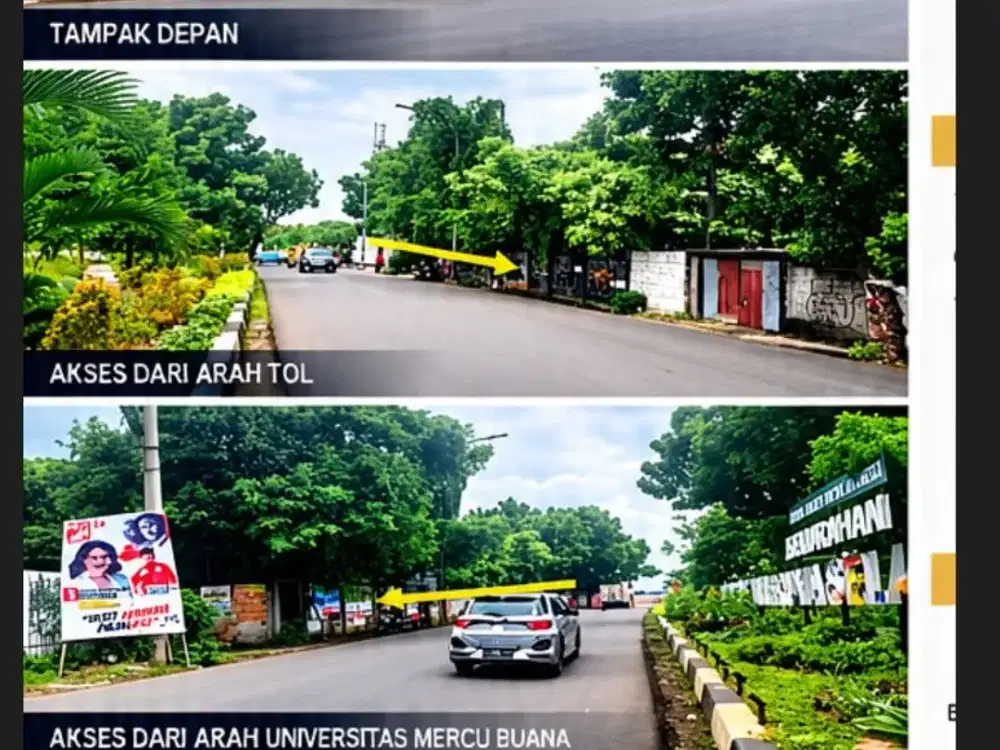 Rare! Tanah Komersial Strategis di Meruya Selatan, Samping Tol Jorr, Dekat Interchange, LT 1.095 M², SHM