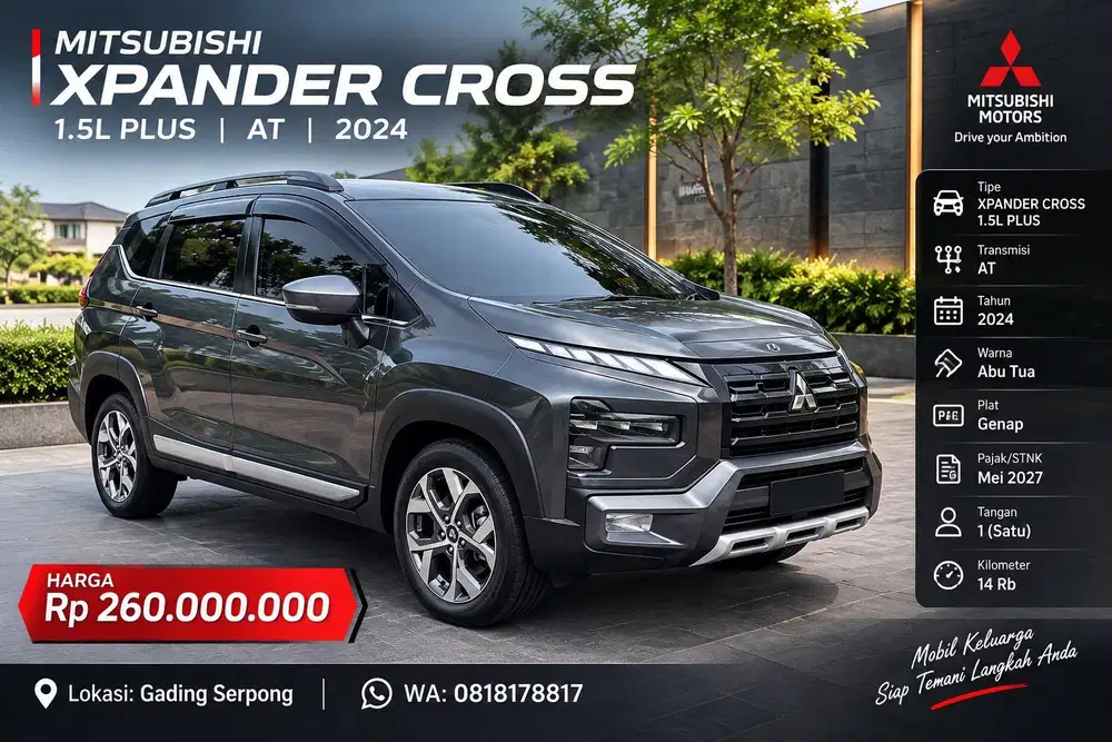 XPANDER CROSS L PLUS AT Th 2024 KM Rendah Pajak Panjang
