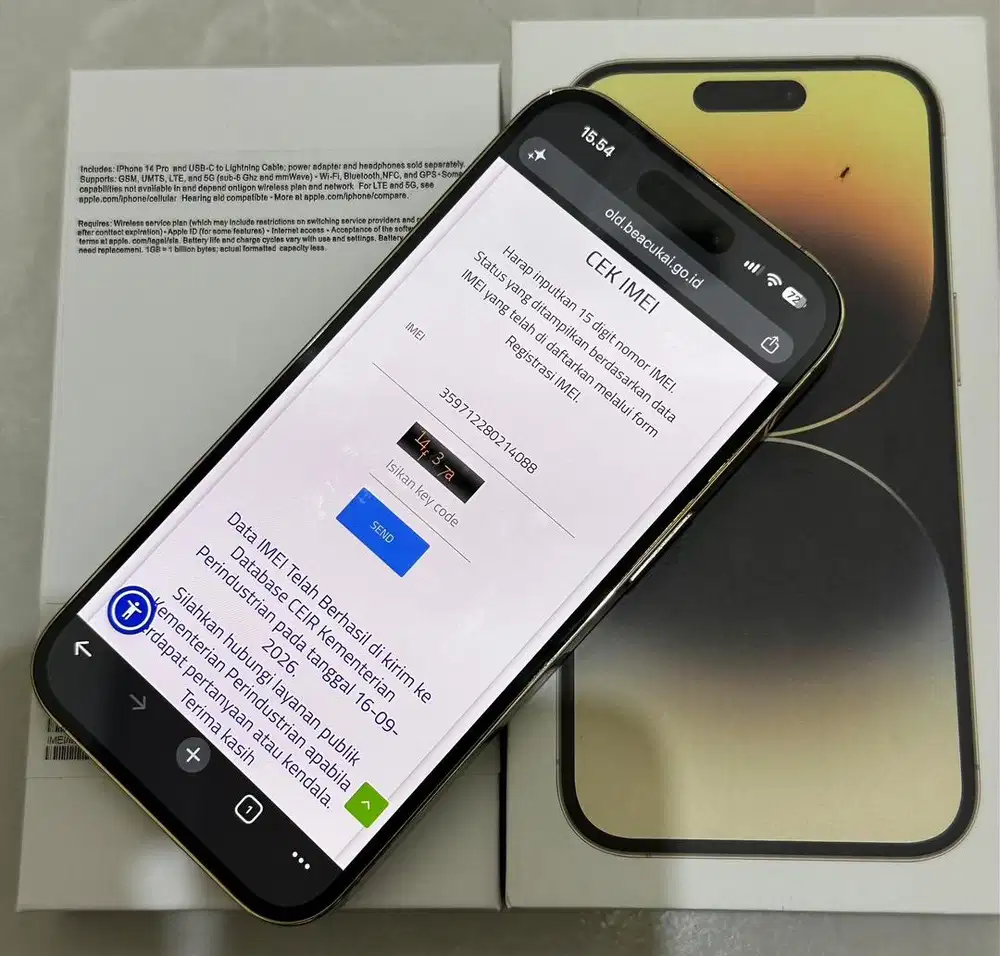 Iphone 14 pro 128gb beacukai no minus