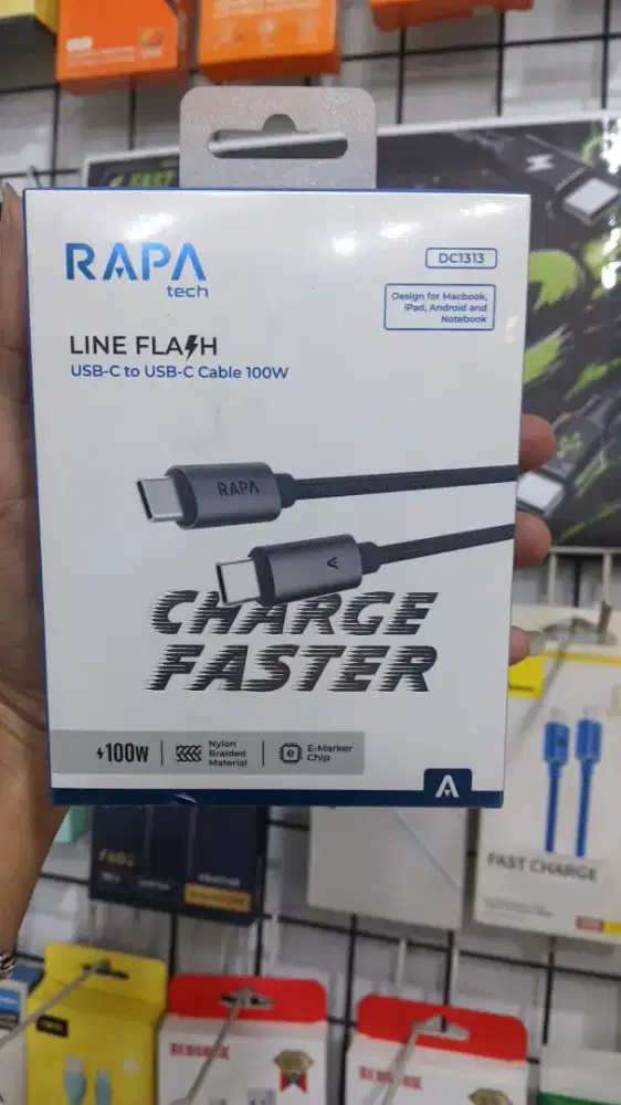 KABEL DATA TYPE-C TO TYPE-C VIVAN FLASH LINE