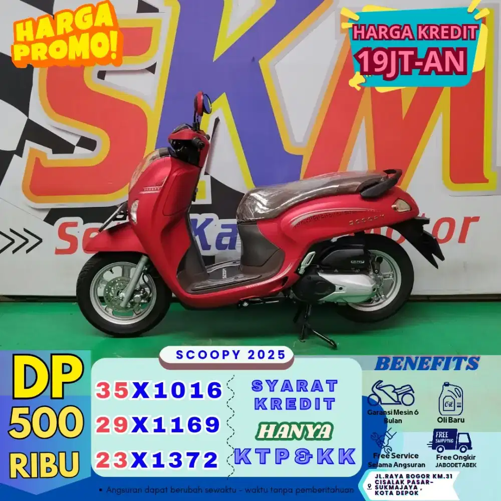 Honda Scoopy prestige Tahun 2025 Kilometer low !! cash/credit