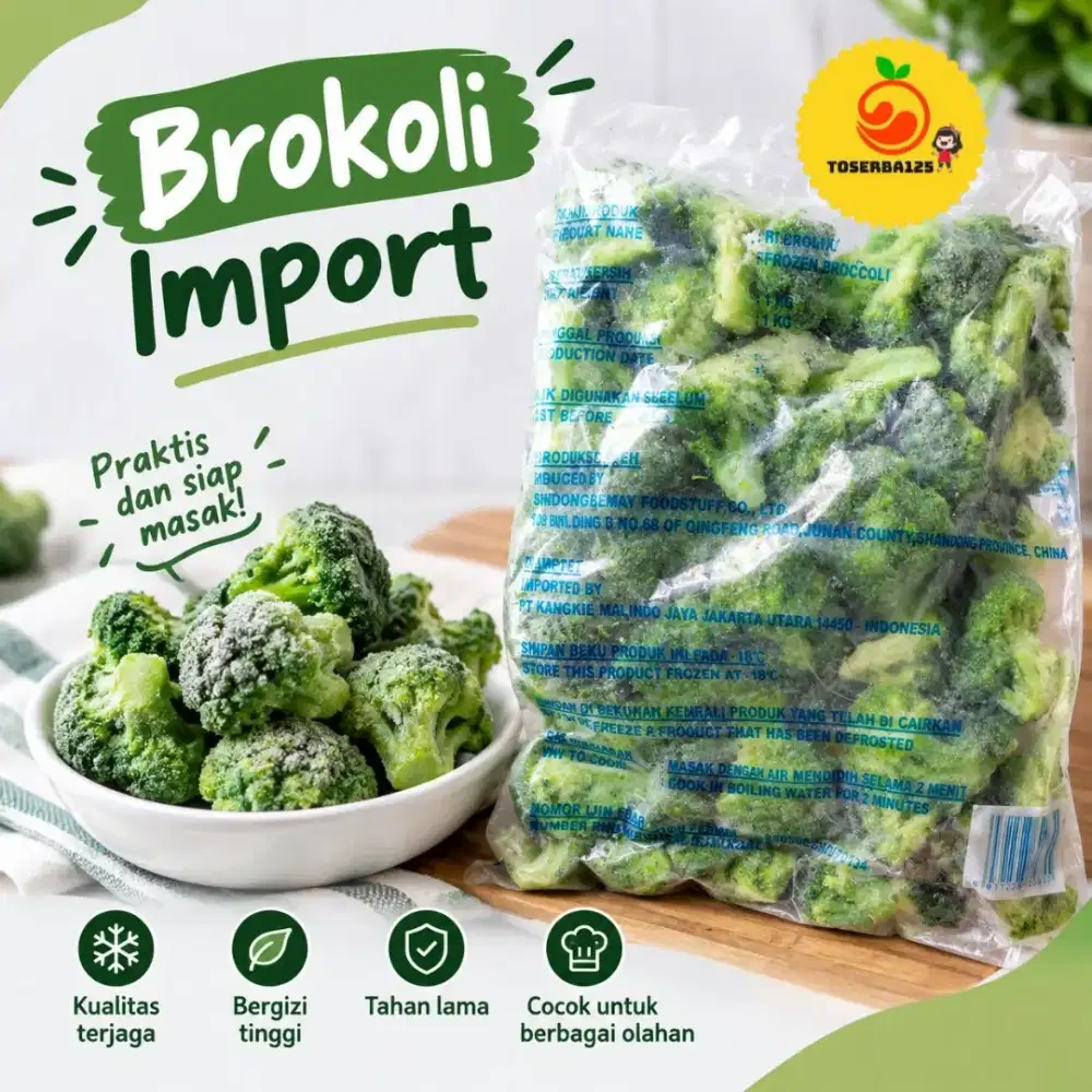 Daun Brokoli import beku