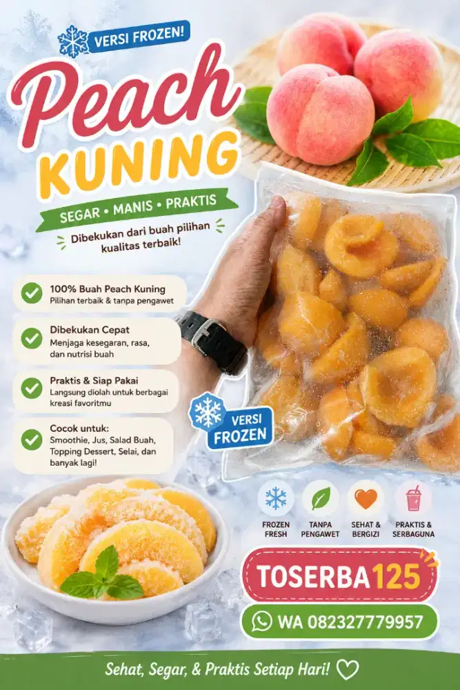 Buah Beku Peach import