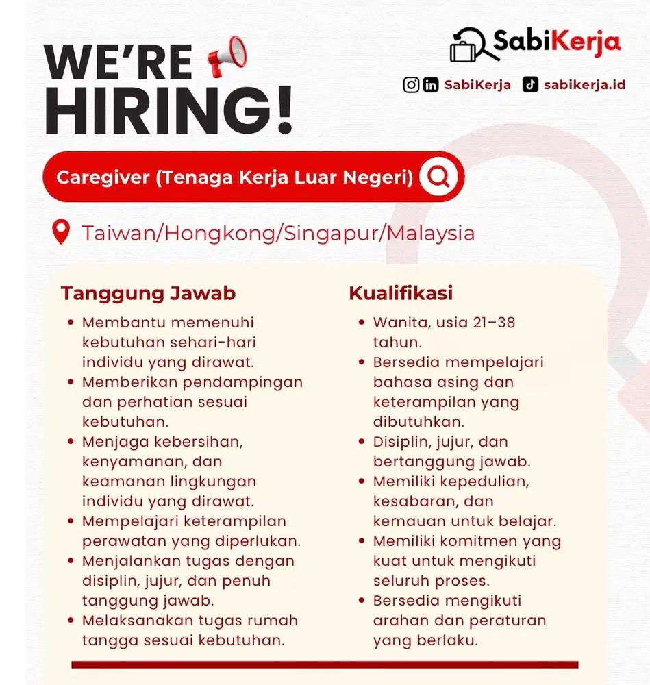 Caregiver (Tenaga Kerja Luar Negeri)