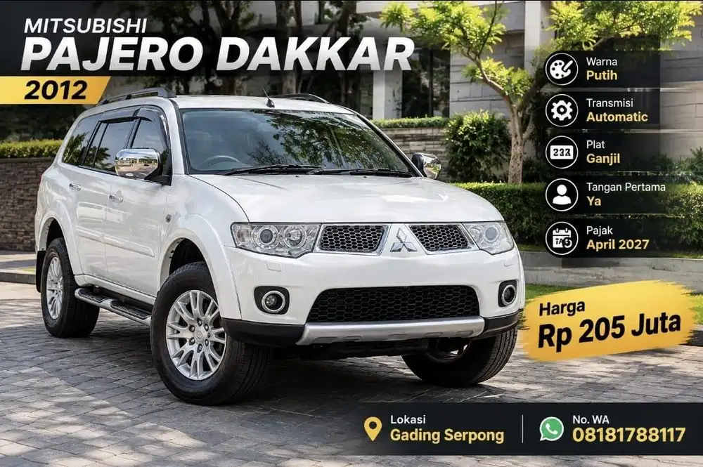 Mitsubishi Pajero Dakkar AT 2.5 Th 2012 Tangan pertama dari baru