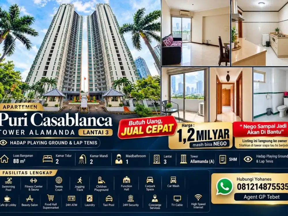 Apartemen Puri Casablanca Tower Alamanda Lantai 3