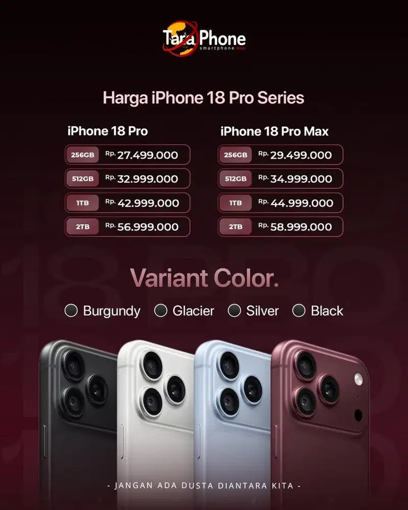 OPEN PRE ORDER IPHONE 18 PRO SERIES