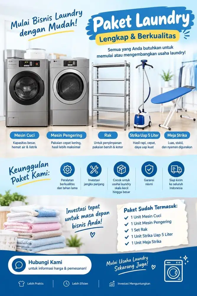 dijual paket laundry dan mesin cuci