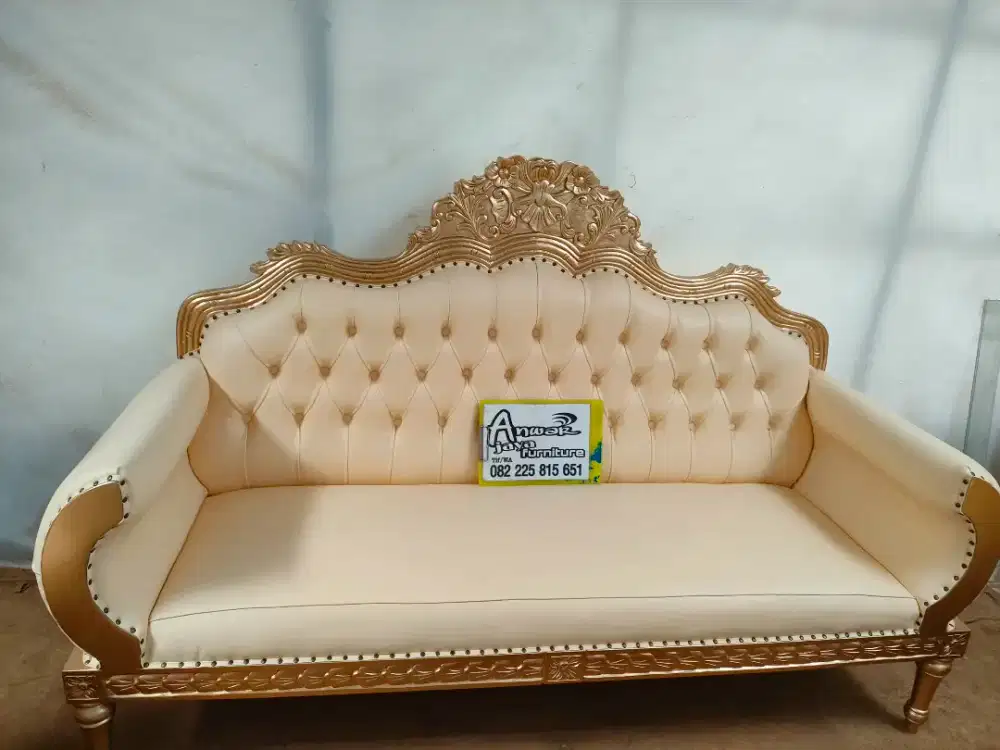 Bangku sofa klasik full kayu jati