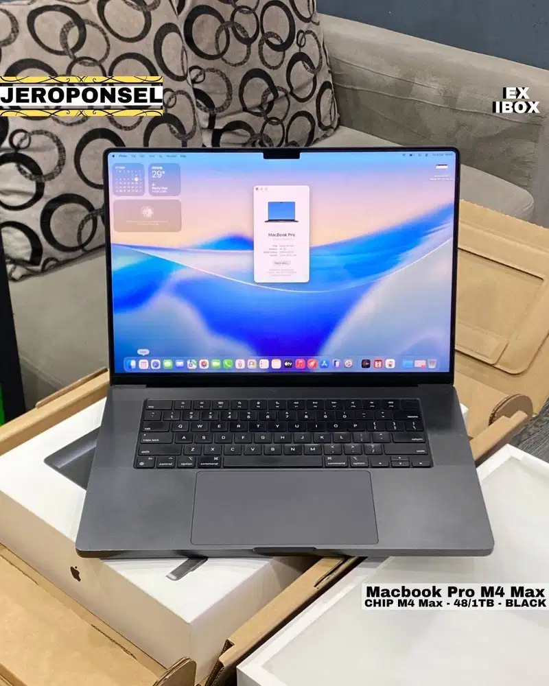 MACBOOK PRO M4 MAX 16” 48/1TB BLACK EX IBOX CC 237 BH 93% FULL SET GAR