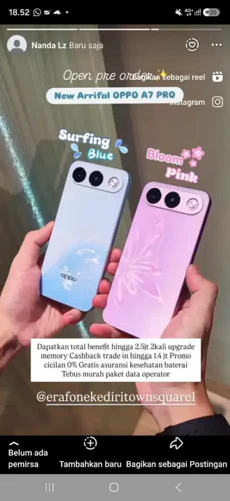 OPPO A7 PRO PROMO FREE UPGRADE MEMORI