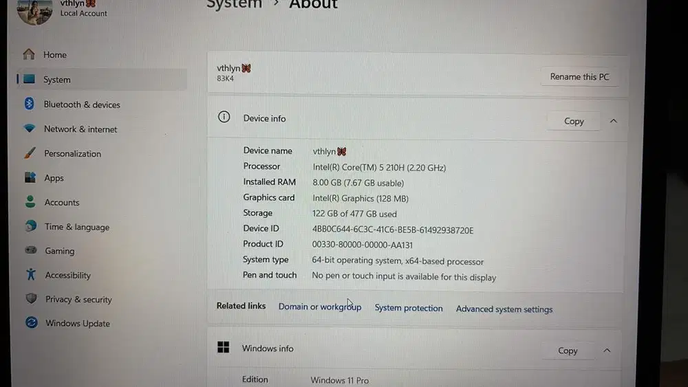 Laptop Lenovo Ideapad Slim 3