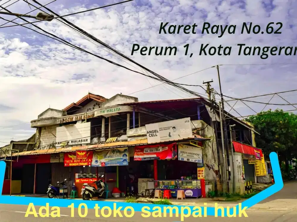 Toko dan Kios disewakan bulanan dan tahunan di Kota Tangerang