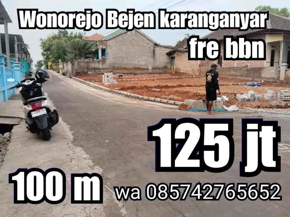 Jual tanah murah strategis Bejen karanganyar