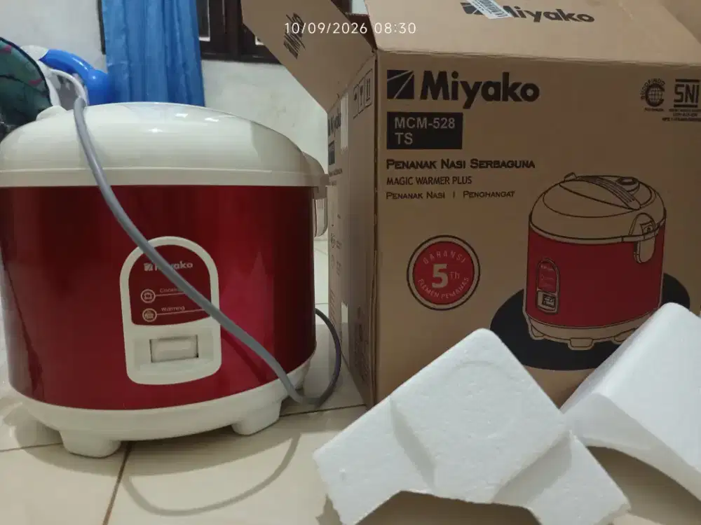 rice cooker merk Miyako 1,8 liter masih baru