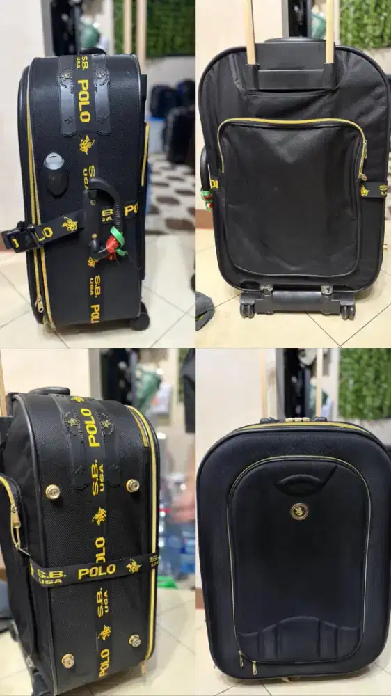 S.B. POLO USA
Jenis: Koper kain/lunak, ukuran 20 inci (kabin)
