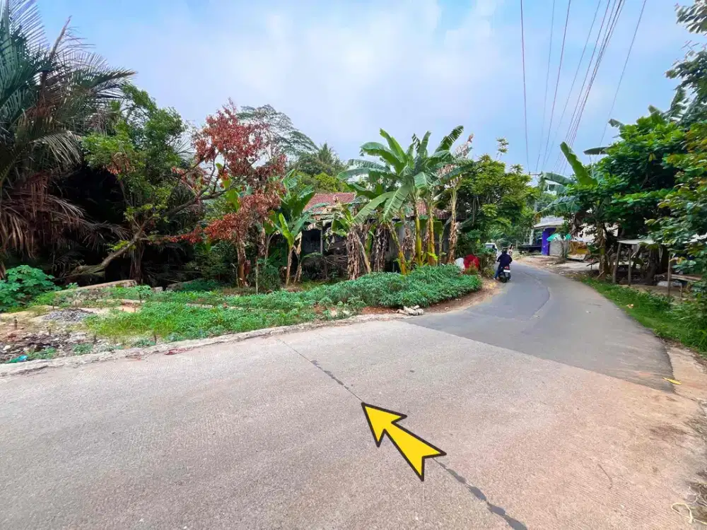 TANAH STRATEGIS PINGGIR JALAN PRUIS SURAT SHM DI PEDURENAN GUNUNG SINDUR