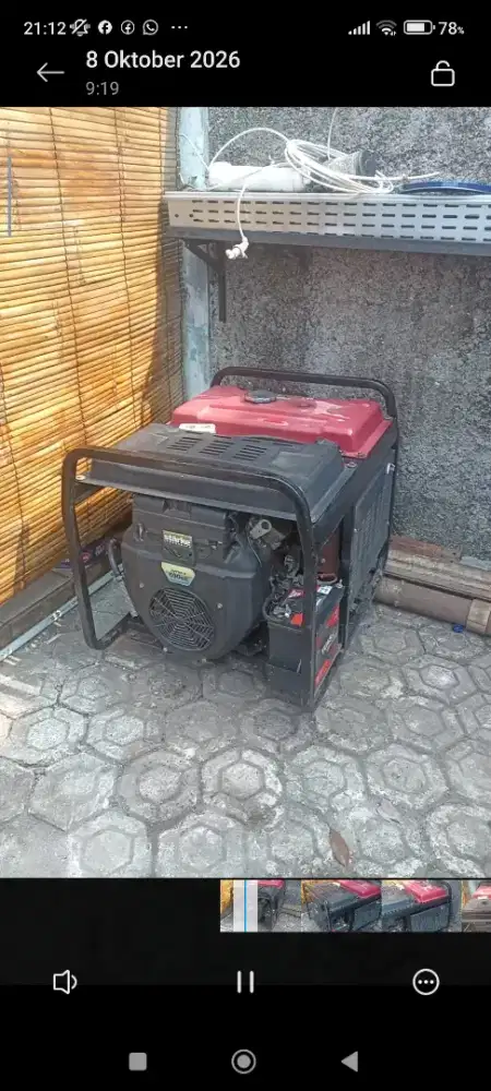 genset bensin starke 12kva 3phase