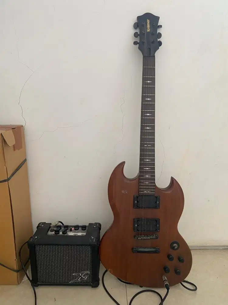 JUAL GITAR KRAMER SG + AMpli Kramer SG – Era 2008/2009 + Ampli