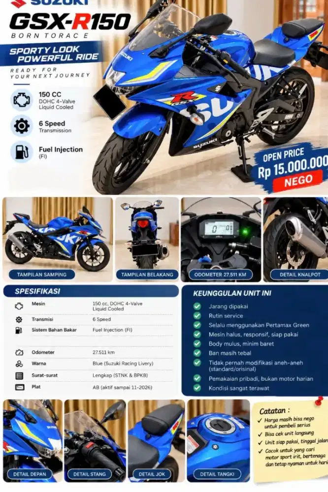 SUZUKI GSX R150 2017 FOR SALE