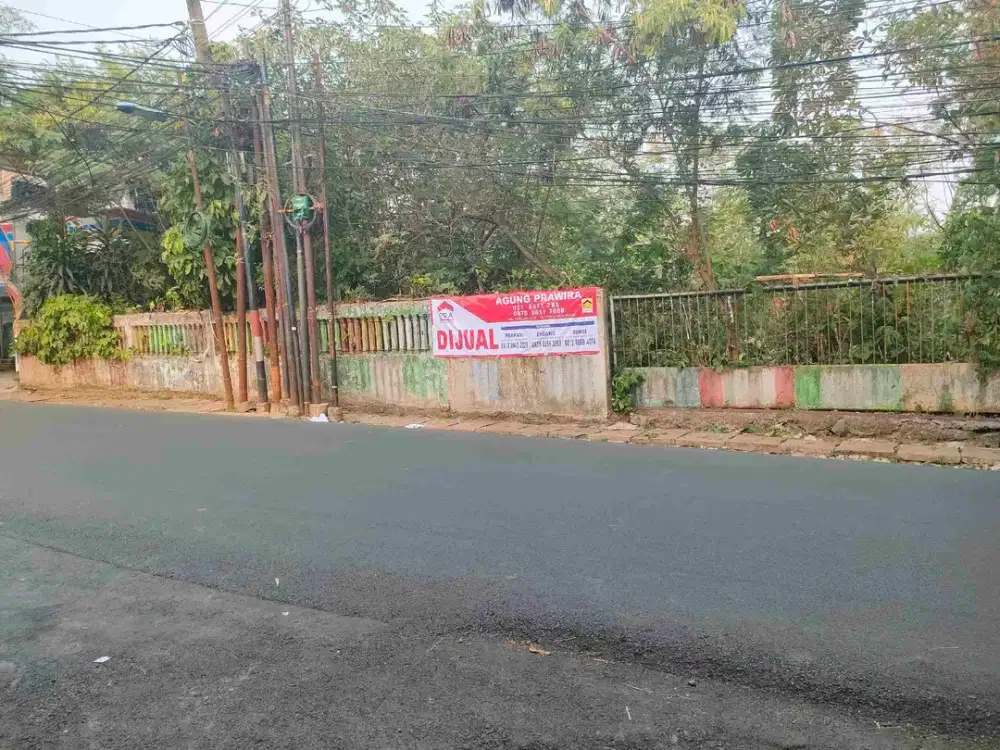 Dijual Tanah Komersial Pinggir Jl Raya Pondok Ranggon Cipayung LT 1.552 m² SHM