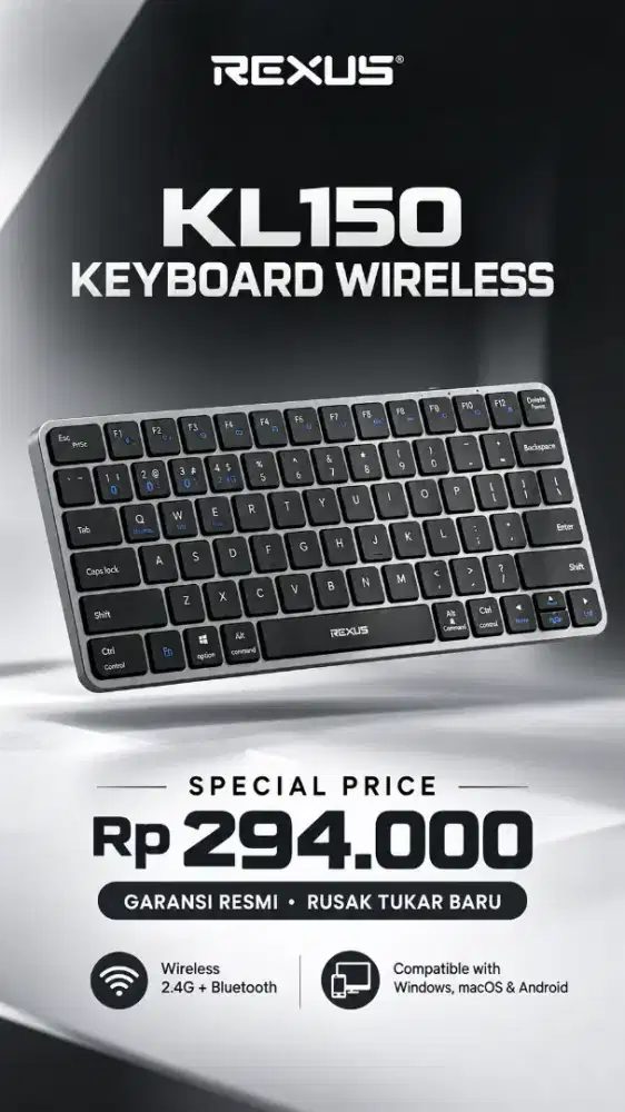 Keyborad office wirelesss rexus KL150