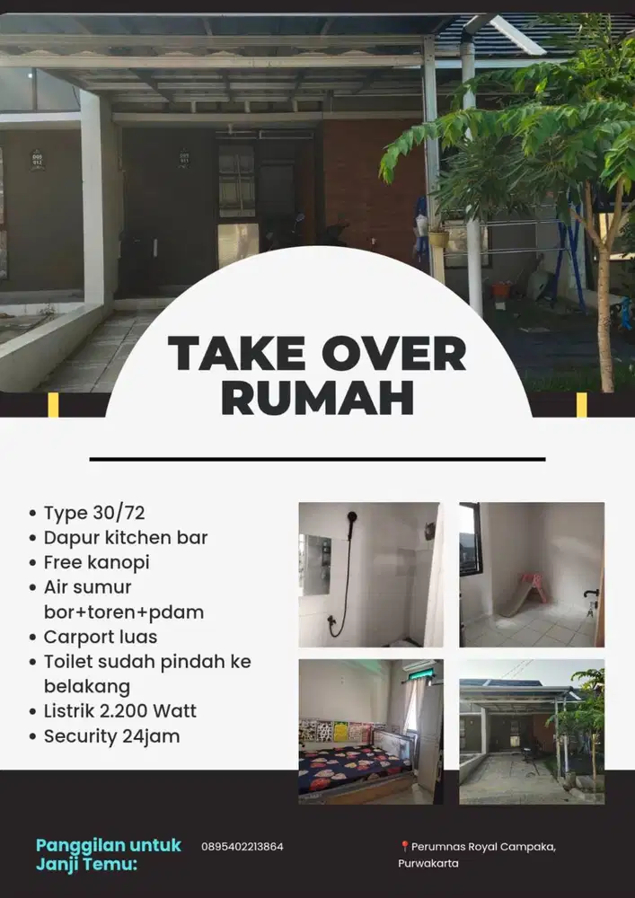 Take over rumah cluster/jual