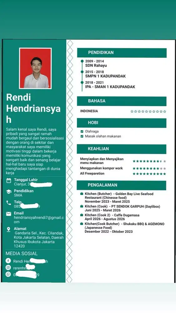 Cari loker f&b atau dibidang lain