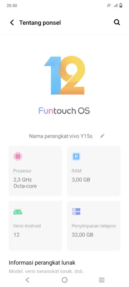 Vivo y15 s minus pemakaian