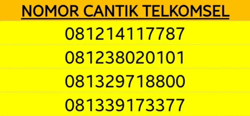 Nomor Simpati Cantik
