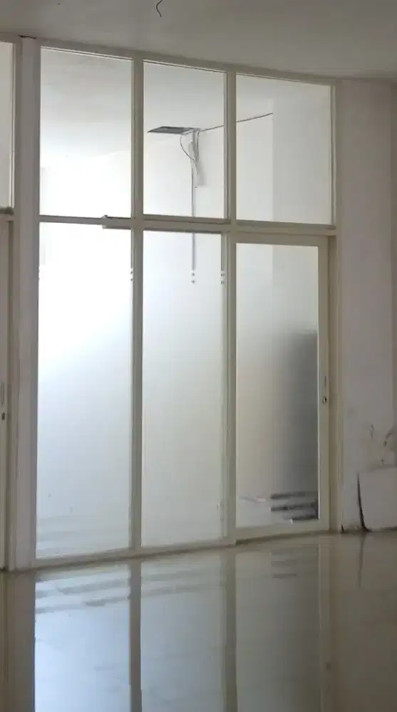 Pintu sliding aluminium + kaca jumbo