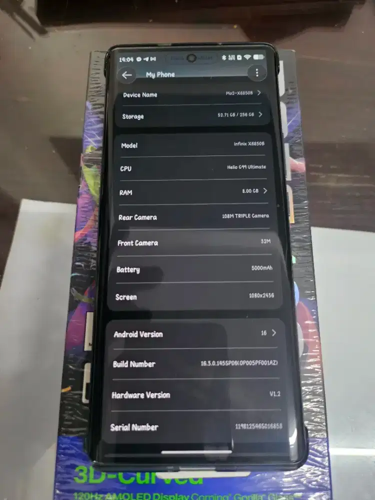 Infinix note 40s fullset komplit seperti baru