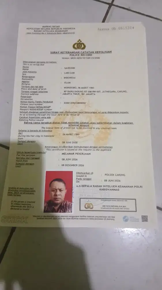 saya pencari kerja driver