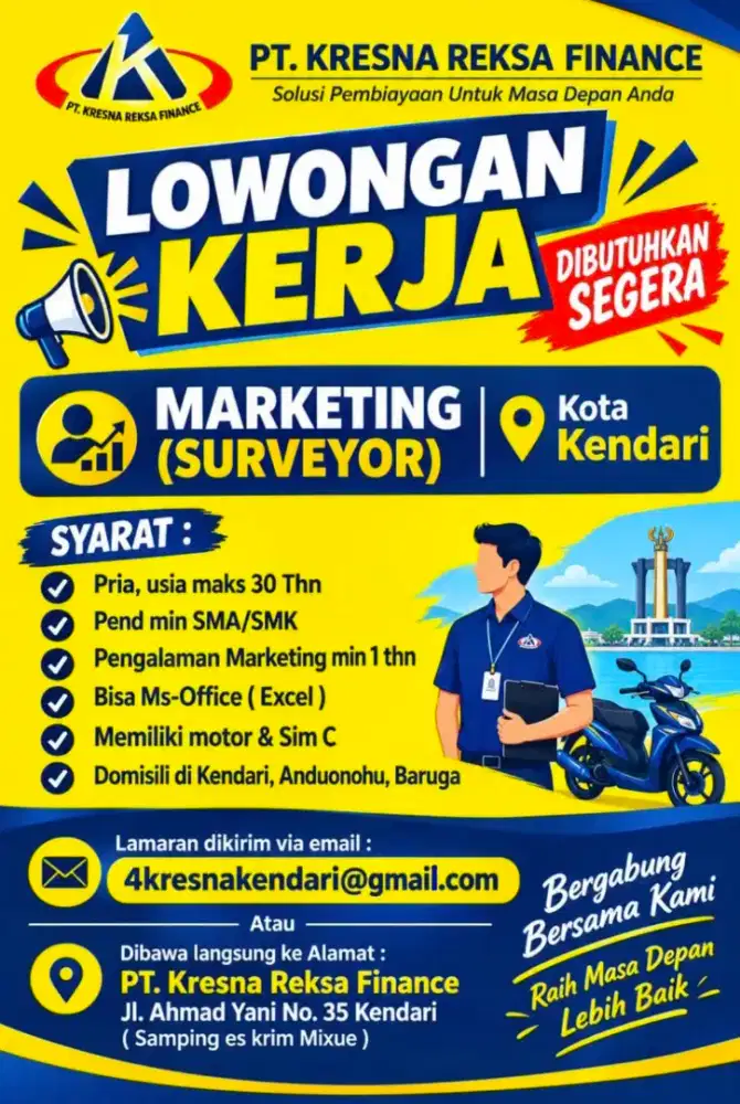 Lowongan kerja Marketing di kendari