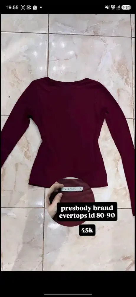 Baju pressbody brand evertops